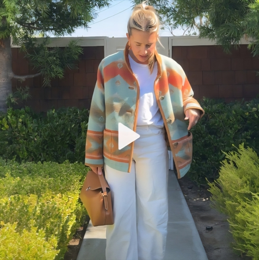 VTG Pendleton Aztec Blanket Jacket - Picture 15 of 16